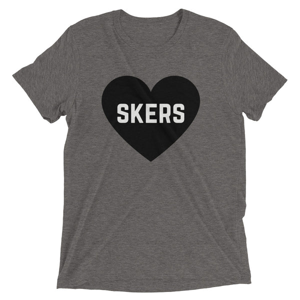 SKERS HEART in BLACK triblend T [multi]